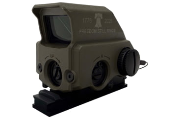 Image of Meprolight TRU Vision Limited Addition 250th Anniversary Freedom Rings Reflex Red Dot Sight, 29x20mm, 2/65 MOA Speed Ring, Olive Drab Green, 650255015206