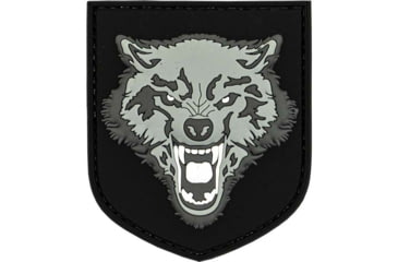 Image of Merica Life 3D Wolf PVC Patch, Gray, 3.3 x 2.75, WOLF-GR