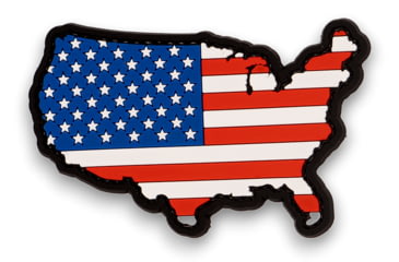 Image of Merica Life Map US Flag Patch, Red/White, 3.25x2, MAP-US