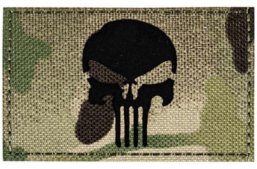 Image of Merica Life Reflective Fabric Skull Patch, Multi-Cam, 3 x 2, REF-MC-SKULL