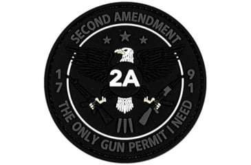 Image of Merica Life Second Amendment Gun Permit Patch, 3.25, 2A-PERMIT