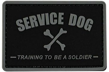 Image of Merica Life Service Dog - Training to be a Soldier Patch, Black and Gray, 3 x 2, SERVICE DOG-SOLDIER