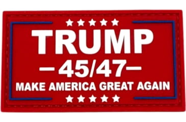 Image of Merica Life Trump Flag MAGA 45/47 Patch, 3x1.5in, Red, TRUMP-MAGA