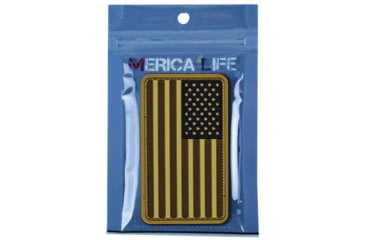 Image of Merica Life US Flag Forward PVC Patch, Coyote, 3 x 2, USFLAG-FORW-COY