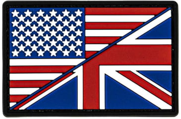 Image of Merica Life US Old Glory &amp; UK Union Jack Flag Combination Patch, 3 x 2, US-UK-FLAG-COMBO