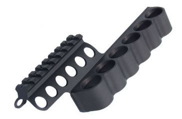 Image of Mesa Tactical SureShell Aluminum Carrier and Rail for Beretta 1301 Tactical, 12-GA, Black, 6-Shell, 5.5in, 94270