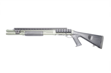 Image of Mesa Tactical SureShell Polymer Carrier and Saddle Rail for Rem 870/1100/11-87 w/ Mag Clamp, 6-Shell, 12-GA, 20 in, Black, 94800