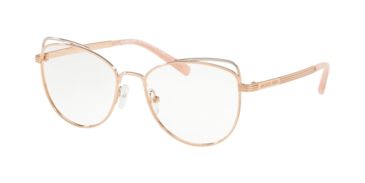 Image of Michael Kors SANTIAGO MK3025 Progressive Prescription Eyeglasses, 53mm, Rose Gold, MK3025-1108-53-PRO