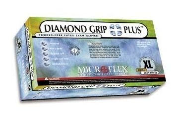 Image of Microflex Diamond Grip Plus Latex Gloves, Microflex DGP-350-M