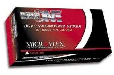 Image of Microflex Nitron One Lightly-Powdered Nitrile Gloves, Microflex NO-123-XL