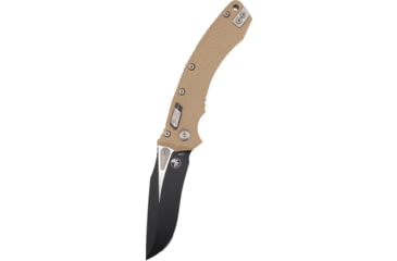 Image of Microtech Amphibian Ram-Lok Black STD G-10 3.875in Folding Knife, Tan, 137RL-1FLGTTA