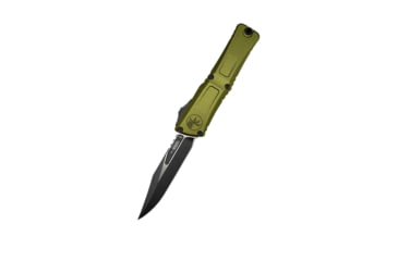 Image of Microtech Combat Troodon Gen III Bowie Black Standard 4in Automatic Folding Knife, OD Green/Black, 1146-1OD