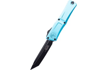 Image of Microtech Combat Troodon Gen III T/E Black Standard 4in Folding Knife, Turquiose, 1144-1TQ