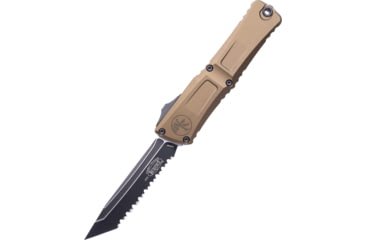 Image of Microtech Combat Troodon Gen III T/E Full Serrated 4in Folding Knife, Black, Od Green, 1144-3OD