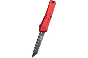 Image of Microtech Combat Troodon Gen III T/E Full Serrated 4in Folding Knife, Red, 1144-3RD