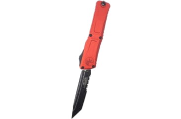 Image of Microtech Combat Troodon Gen III T/E Red Partial Serrated 4in Folding Knife, Red, 1144-2RD