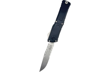 Image of Microtech Combat Troodon LT S/E STW Partial Serrated 4in Folding Knife, Black, 1143-11
