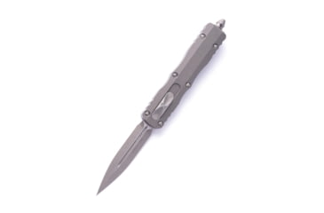 Image of Microtech Dirac D/E Apocalyptic Standard 2.875in Automatic Folding Knife, Double-Action OTF, Natural Clear, 225-10APNC