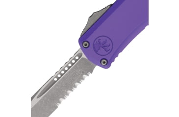 Image of Microtech Hera II Mini S/E Stonewash Part Serrate 2.9 Folding Knife, Purple, 1703M-11APPU