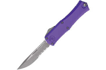 Image of Microtech Hera II Mini S/E Stonewash Part Serrate 2.9 Folding Knife, Purple, 1703M-11APPU