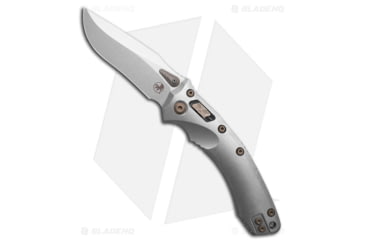 Image of Microtech Marfione Custom Amphibian Folding Knife, 3.90in, Bohler M390MK, Drop Point Blade, Titanium, Gray Handle, Gray/Gray, 9.25 inch, BHQ-222695