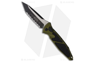 Image of Microtech Socom Elite Automatic Folding Knife, 4.00in, Bohler M390 Stainless Steel, Tanto Blade, Aluminum, OD Green Handle, OD Green/Black, 9.00 inch, BHQ-220956