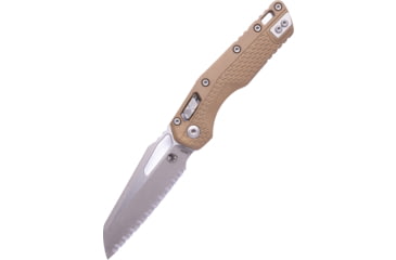 Image of Microtech MSI S/E Tri-Grip Polymer Apocalyptic Full Serrated 3.88in Folding Knife, Dark Earth, 210T-12APPMDE