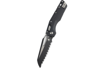 Image of Microtech MSI S/E Tri-Grip Polymer Full Serrated 3.88in Folding Knife, Black, 210T-3PMBK