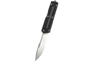 Image of Microtech Scarab II 2023 S/E Stonewash Standard OTF Automatic Folding Knife, 3.95in Blade, Black Handle, 1278-10