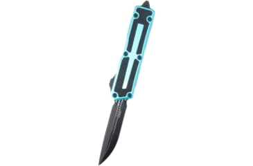 Image of Microtech Scarab II Gen III D/E-S Standard 3.95in Folding Knife, Black, Turquoise, 1180-1TQ