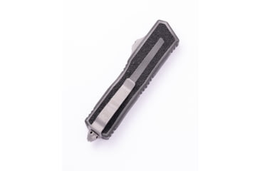 Image of Microtech Scarab II Gen III S/E Apocalyptic Standard 3.95in Automatic Folding Knife, Double-Action OTF, Weathered Metal, 1278-10APWME