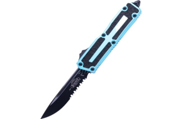 Image of Microtech Scarab II Gen III S/E Part Serrate 3.95in Folding Knife, Turquoise, 1278-2TQ