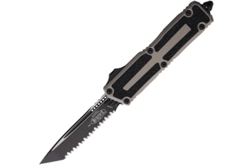 Image of Microtech Scarab II Gen III T/E Part Serrate 3.95in Folding Knife, Natural Clear, 1279-3NC