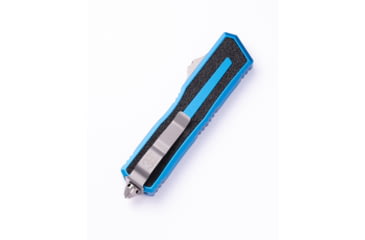 Image of Microtech Scarab II Gen III T/E Stonewash Standard 3.95in Automatic Folding Knife, Double-Action OTF, Blue, 1279-10BL