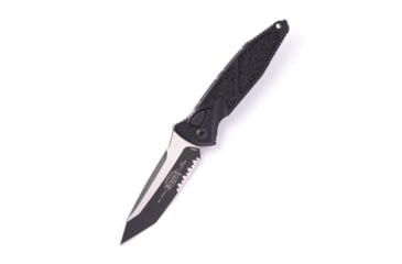 Image of Microtech Socom Elite T/E-Auto Tactical Partial Serrated 4.05in Automatic Folding Knife, Automatic Folder, Black, 161A-2T