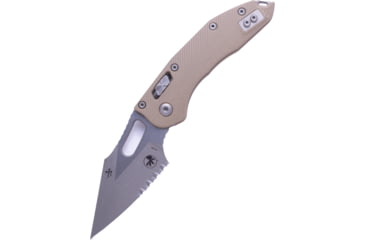 Image of Microtech Stitch Ram-Lok Apocalyptic Fluted G-10 Cover Part Serrate 3.71in Folding Knife, Tan, 169RL-11APFLGTTA