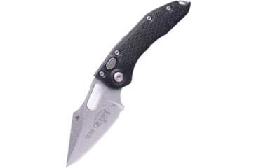 Image of Microtech Stitch S/E Stonewash Standard 3.75in Folding Knife, Black, 169-10