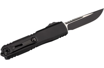 Image of Microtech Ultratech Gen III ZBP S/E Automatic Folding Knife, 3.55in, Bohler M390MK, Black, Drop Point Blade, Aluminum, Black Handle, 1121-1T