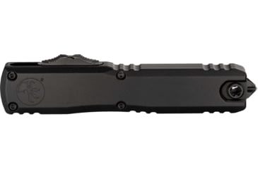 Image of Microtech Ultratech Gen III ZBP S/E Automatic Folding Knife, 3.55in, Bohler M390MK, Black, Drop Point Blade, Aluminum, Black Handle, 1121-1T