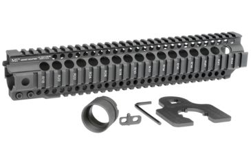 Image of Midwest Industries 12.65in Combat Rail T-Series One Piece Free Float Handguard, Black, MI-CRT-12.625