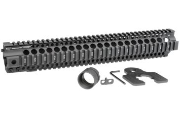 Image of Midwest Industries 15in Combat Rail T-Series One Piece Free Float Handguard, Black, MI-CRT-15.0