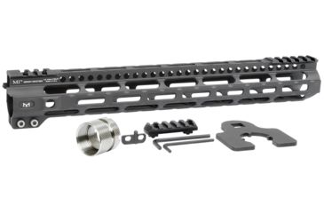 Image of Midwest Industries MI Ultra Lightweight Titanium One Piece Free Float Handguard, M-LOK compatible, Black, 14in, MI-ULW14