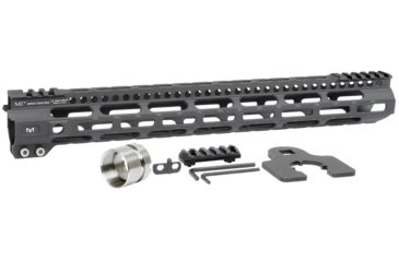 Image of Midwest Industries MI Ultra Lightweight Titanium One Piece Free Float Handguard, M-LOK compatible, Black, 15in, MI-ULW15