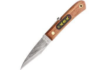 Image of Mikihisa Single Bevel Left Hand Folder Folding Knife,4in,Japanese Cherry Wood Handle MIKA122