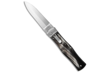 Image of Mikov Mikov 241 Predator Lever Lock Automatic Knife Dark Buffalo Horn 3.75" Polish, Black/Brown, 420, adult, BHQ-27237