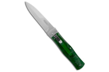 Image of Mikov Mikov 241 Predator Lever Lock Dagger Automatic Knife Green Raffir 3.75" Polish, Green, Bohler N690, adult, BHQ-194306