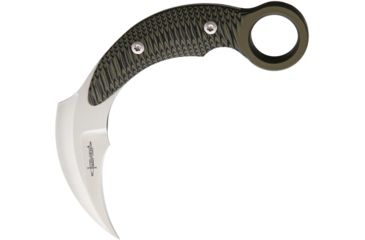 Image of Mil-Tac Hossom Karambit Woodland Camo Fixed Blade Knife, 3.5in, 154CM Steel, Standard Edge, Satin, Woodland Camo, G10 Handle MILKA01