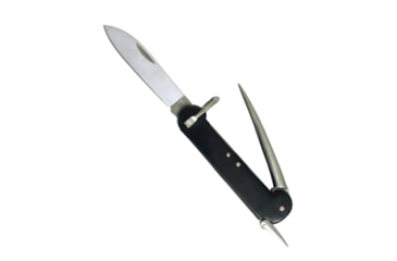 Image of MIL-TEC German Sailor Knife, 9in Overall, 5in Satin 440A Stainless Steel Blade, Brown Wood Handle, Brown Leather Belt Sheath, 15375000
