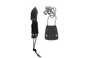 Image of MIL-TEC Paracord Neck Knife W/Chain, 4in, Black, 15398400