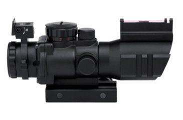 Image of Army Navy Sales Tri-Illuminated Rifle Scope w/Fiber Optic Sight, 4x32mm, 25.4 Tube, Black, 4x32 Tri-ILLuminate